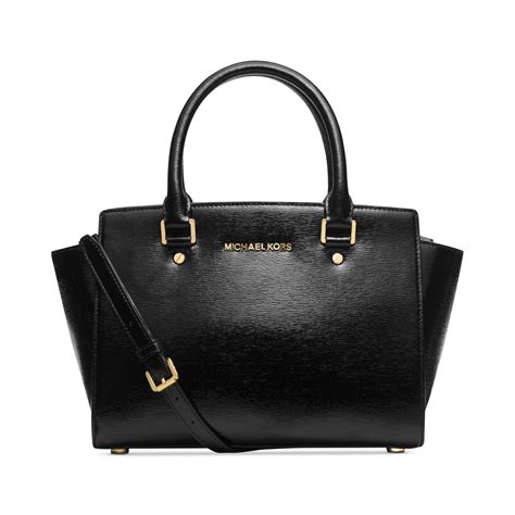 michael kors tasche selma medium schwarz|Michael Kors selma satchel.